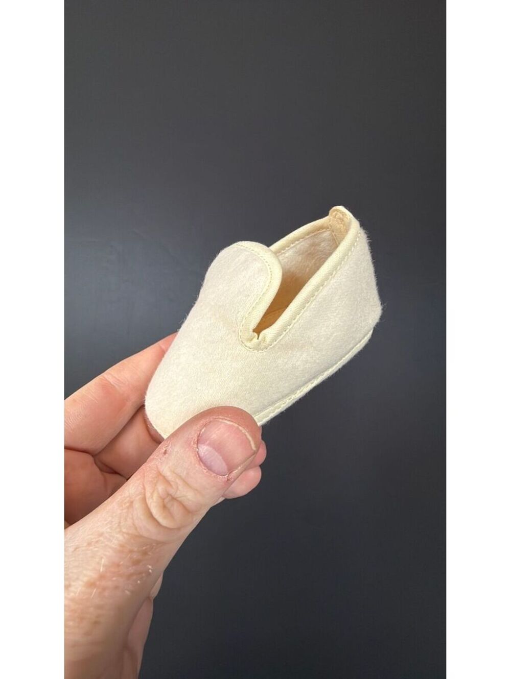 Hermes Cream Infant Booties
